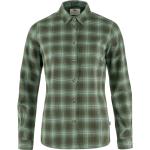 Grüne Langärmelige Fjällräven Forest Bio Nachhaltige Shirts mit Tasche mit Knopf aus Flanell für Herren Größe M 