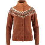 Braune Langärmelige Fjällräven Nachhaltige Damensweatshirts mit Knopf aus Wolle Größe M für den für den Herbst 