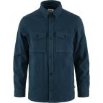 Marineblaue Langärmelige Fjällräven Bio Nachhaltige Shirts mit Tasche aus Flanell für Herren Größe XL 