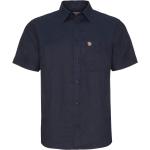 Marineblaue Tropische Kurzärmelige Fjällräven Travel Shirts mit Tasche für Herren Größe L 