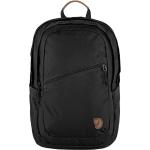 Schwarze Fjällräven Räven Nachhaltige Laptoprucksäcke 28l mit Reißverschluss aus Leder mit Innentaschen zum Schulanfang 