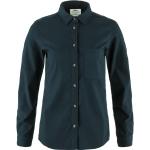 Marineblaue Karo Fjällräven Singi Nachhaltige Shirts mit Tasche aus Polyester für Damen Größe S 