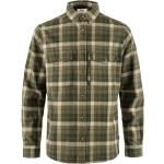 Langärmelige Fjällräven Värmland Bio Nachhaltige Button Down Kragen Shirts mit Tasche mit Reißverschluss aus Flanell für Herren Größe M 