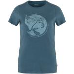 Reduzierte Blaue Langärmelige Fjällräven Nachhaltige T-Shirts aus Baumwolle für Damen Größe M 
