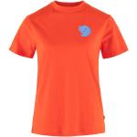 Reduzierte Rote Langärmelige Fjällräven Nachhaltige T-Shirts für Damen Größe M 
