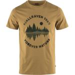 Braune Streetwear Fjällräven Forest Bio Nachhaltige T-Shirts für Herren Größe L 