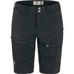 Schwarze Fjällräven Abisko Nachhaltige Stretch-Shorts mit Reißverschluss für Damen Größe S für den für den Sommer 