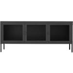 Schwarze Industrial 4Home TV-Lowboards & Fernsehtische lackiert aus Metall Breite 100-150cm, Höhe 50-100cm, Tiefe 0-50cm 