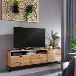 Braune Moderne Basilicana TV-Lowboards & Fernsehtische geölt aus Massivholz Breite 150-200cm, Höhe 50-100cm, Tiefe 0-50cm 