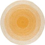 Gelbe Moderne Runde Runde Teppiche 160 cm aus Baumwolle 