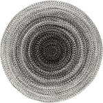 Schwarze Moderne Runde Runde Teppiche 160 cm aus Baumwolle 