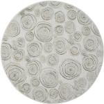 Hellgraue Abstrakte Moderne xxxlutz Runde Runde Teppiche 120 cm aus Textil 