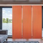 Orange Moderne Schiebegardinen & Schiebevorhänge mit Klettband 3-teilig 