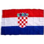 Fahne am Stab Kroatien gedruckt klein Pack à 4 Stück