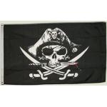 Flagge Pirat mit blutigem Säbel - 90 x 150 cm [Mis