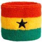Flaggenfritze® Schweißband Ghana, 2er Set