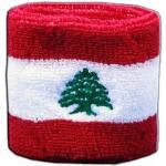 Flaggenfritze® Schweißband Libanon, 2er Set