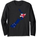 Schwarze Langärmelige New Zealand Auckland | NZA Herrenlongsleeves & Herrenlangarmshirts Größe S 