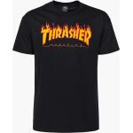 Reduzierte Schwarze Thrasher Flame Rundhals-Ausschnitt T-Shirts aus Baumwolle für Damen Größe XL 