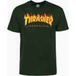 Reduzierte Tannengrüne Thrasher Flame Rundhals-Ausschnitt T-Shirts aus Baumwolle für Damen Größe S 