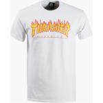 Reduzierte Weiße Thrasher Flame Rundhals-Ausschnitt T-Shirts aus Baumwolle für Damen Größe S 