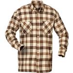 Braune Karo Craftland Flanellhemden mit Knopf aus Flanell für Herren Größe M 