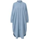 Reduzierte Blaue Melierte TCHIBO Nachhaltige Damennachthemden aus Flanell Größe M 