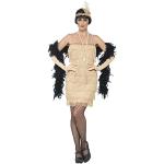 Reduzierte Goldene Smiffys Mini Charleston-Kostüme & 20er Jahre Kostüme aus Polyester für Damen Größe L 
