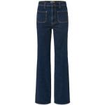 Dunkelblaue TCHIBO Nachhaltige High Waist Jeans mit Reißverschluss aus Baumwolle für Damen Größe S 