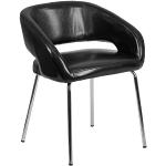Reduzierte Schwarze Moderne Bürostühle & Schreibtischstühle aus Leder Breite 50-100cm, Höhe 50-100cm, Tiefe 50-100cm 