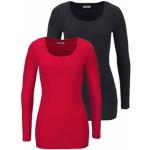Langarmshirt FLASHLIGHTS rot (rot, schwarz) Damen Shirts Jersey