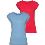 Flashlights T-Shirt (2er-Pack) mit überschnittenen Schultern & kleinem Ärmelaufschlag, rot, rot, jeansblau