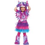 Violette Gepunktete Monster-Kostüme mit Bommeln für Kinder Größe 122 