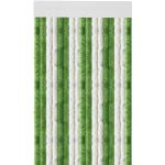 Grüne Flauschvorhänge mit Insekten-Motiv aus Textil 