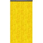 Gelbe Unifarbene Flauschvorhänge aus Textil 