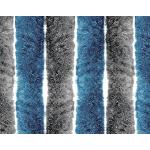 Flauschvorhang Silber/Blau 90 x 200 cm Vorhang