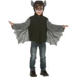 Anthrazitfarbene Buttinette Fledermaus-Kostüme aus Jersey für Kinder Größe 92 