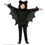 Schwarze Buttinette Fledermaus-Kostüme aus Kunstfell für Kinder Größe 110 