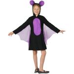Schwarze Foxxeo Fledermaus-Kostüme aus Polyester für Kinder Größe 98 