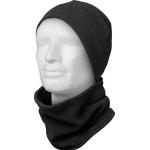 Schwarze Feldtmann Mütze Schal Handschuh Sets für Kinder mit Klettverschluss aus Fleece für den für den Winter 