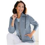 Blaue Casual Casual Looks Stehkragen Fleecejacken mit Reißverschluss aus Fleece für Damen Größe XXL für den für den Herbst 