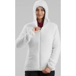 Weiße Quechua Kapuzenjacken aus Fleece mit Kapuze für Damen Größe 3 XL für den für den Winter 