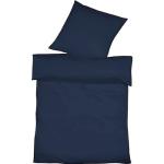 Marineblaue Moderne Fleuresse Quadratische Leinenbettwäsche aus Baumwolle maschinenwaschbar 155x220 
