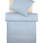 Blaue Fleuresse Colours bügelfreie Bettwäsche mit Reißverschluss aus Baumwolle maschinenwaschbar 155x200 
