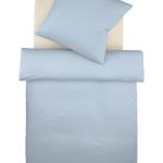 Blaue Fleuresse Colours bügelfreie Bettwäsche mit Reißverschluss aus Baumwolle maschinenwaschbar 155x220 