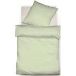 Pastellgrüne Fleuresse Colours bügelfreie Bettwäsche mit Reißverschluss aus Baumwolle maschinenwaschbar 135x200 