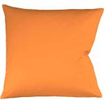 Orange Unifarbene Fleuresse Colours Quadratische bügelfreie Bettwäsche mit Reißverschluss aus Jersey 