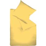 Gelbe Fleuresse Colours Satinbettwäsche aus Mako-Satin maschinenwaschbar 135x200 