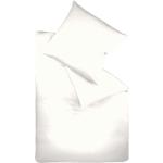 Weiße Fleuresse Colours Satinbettwäsche mit Reißverschluss aus Mako-Satin maschinenwaschbar 80x80 