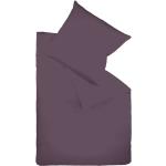 Lavendelfarbene Satinbettwäsche mit Lavendel-Motiv mit Reißverschluss aus Mako-Satin maschinenwaschbar 155x200 
